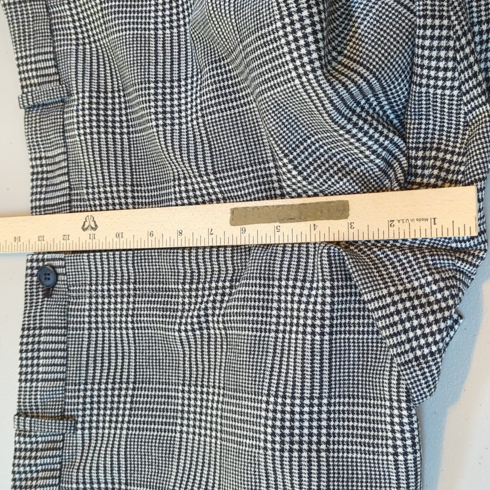 Talbots, Black And White Window Pane Wool Trouser… - image 5